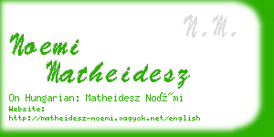 noemi matheidesz business card